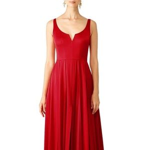 NWOT Halston Heritage Satin Red Gown 2